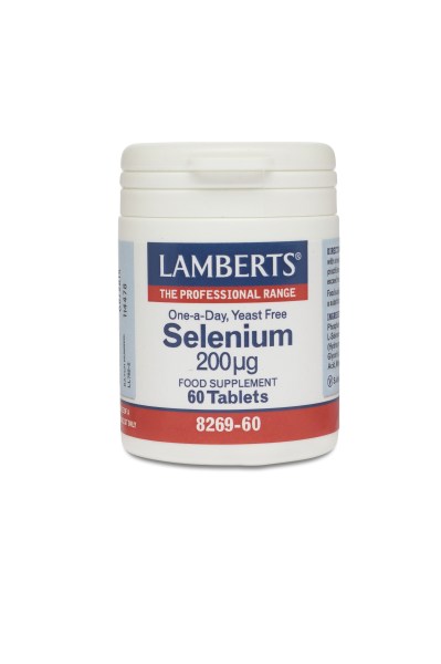 Lamberts  Selenium 200mg 60 tabs Συμπλήρωμα διατροφής με Σελήνιο 60 Κάψουλες